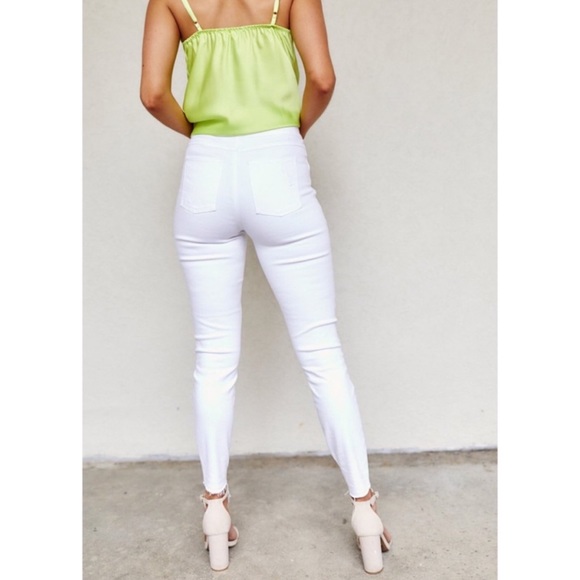 Spanx Distressed White Skinny Jeans - Picture 5 of 7